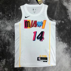 Maillot de Basket #14 Herro Miami Heat 22-23 city Blanc Imprimé